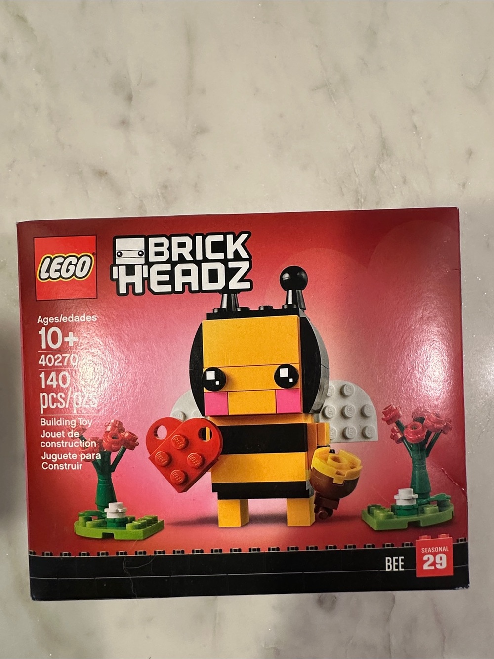 LEGO 40270 Bee BrickHeadz Set in Yellow, Black & Red New